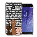 Samsung Galaxy J7 (2018) Star/Crown/Aura BLM Equality Stand With You Double Layer Phone Case Cover