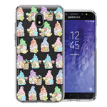 Samsung Galaxy J3 Express/Prime 3/Amp Prime 3 Pastel Easter Cute Gnomes Spring Flowers Eggs Holiday Seasonal Double Layer Phone Case Cover