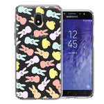 Samsung Galaxy J3 Express/Prime 3/Amp Prime 3 Pastel Easter Polkadots Bunny Chick Candies Double Layer Phone Case Cover