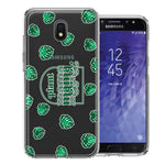 Samsung Galaxy J3 Express/Prime 3/Amp Prime 3 Plant Mama Houseplant Lover Monstera Tropical Leaf Green Design Double Layer Phone Case Cover