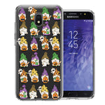 Samsung Galaxy J3 Express/Prime 3/Amp Prime 3 Spooky Halloween Gnomes Cute Characters Holiday Seasonal Pumpkins Candy Ghosts Double Layer Phone Case Cover