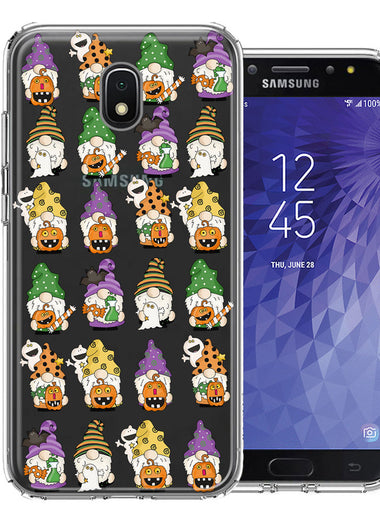 Samsung Galaxy J7 (2018) Star/Crown/Aura Spooky Halloween Gnomes Cute Characters Holiday Seasonal Pumpkins Candy Ghosts Double Layer Phone Case Cover