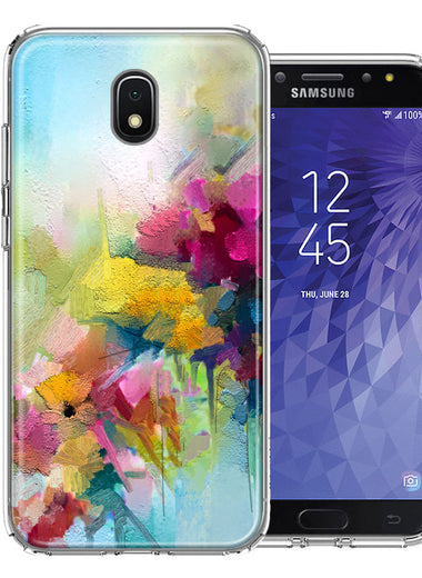 For Samsung Galaxy J3 Express/Prime 3/Amp Prime 3 Watercolor Flowers Abstract Spring Colorful Floral Painting Phone Case Cover