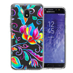 For Samsung Galaxy J3 Express/Prime 3/Amp Prime 3 Bright Colors Rainbow Water Lilly Floral Phone Case Cover