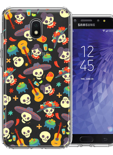 Samsung Galaxy J3 Express/Prime 3/Amp Prime 3 Day of the Dead Design Double Layer Phone Case Cover