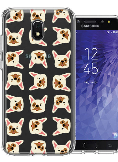 Samsung Galaxy J3 Express/Prime 3/Amp Prime 3 Frenchie Bulldog Polkadots Design Double Layer Phone Case Cover