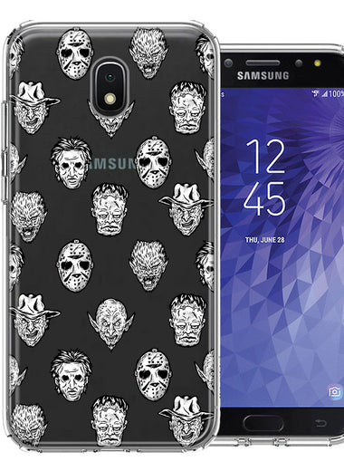 Samsung Galaxy J3 Express/Prime 3/Amp Prime 3 Halloween Horror Villans Design Double Layer Phone Case Cover