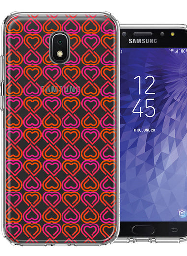 Samsung Galaxy J7 (2018) Star/Crown/Aura Infinity Hearts Design Double Layer Phone Case Cover