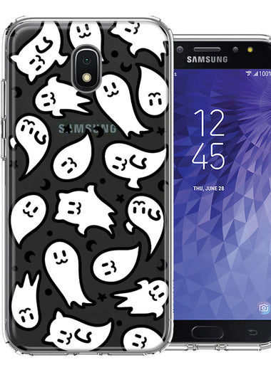 Samsung Galaxy J3 Express/Prime 3/Amp Prime 3 Kawaii Manga Cute Halloween Ghosts Spirits Design Double Layer Phone Case Cover
