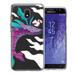 Samsung Galaxy J7 (2018) Star/Crown/Aura Mystic Floral Whale Design Double Layer Phone Case Cover