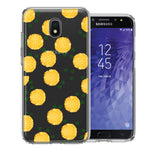 Samsung Galaxy J3 Express/Prime 3/Amp Prime 3 Tropical Pineapples Polkadots Design Double Layer Phone Case Cover
