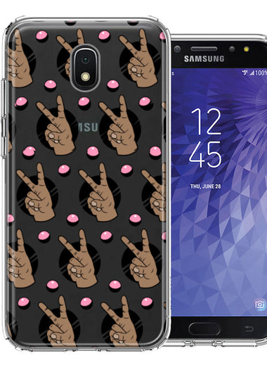 Samsung Galaxy J7 (2018) Star/Crown/Aura Peace for All Design Double Layer Phone Case Cover