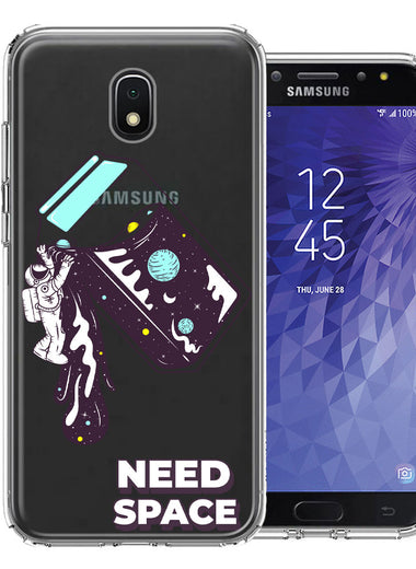 Samsung Galaxy J3 Express/Prime 3/Amp Prime 3 Need Space Astronaut Stars Design Double Layer Phone Case Cover