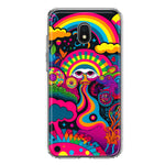 Samsung Galaxy J7 (2018) Star/Crown/Aura Psychedelic Trippy Hippie Night Walk Hybrid Protective Phone Case Cover