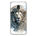 Samsung Galaxy J3 Express/Prime 3/Amp Prime 3 Abstract Lion Sculpture Hybrid Protective Phone Case Cover
