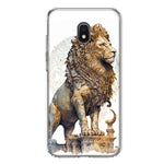 Samsung Galaxy J3 Express/Prime 3/Amp Prime 3 Ancient Lion Sculpture Hybrid Protective Phone Case Cover