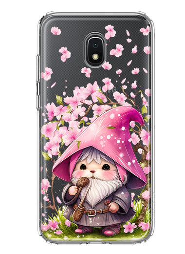 Samsung Galaxy J7 (2018) Star/Crown/Aura Cute Pink Cherry Blossom Gnome Spring Floral Flowers Double Layer Phone Case Cover