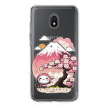 Samsung Galaxy J7 (2018) Star/Crown/Aura Kawaii Manga Pink Cherry Blossom Fuji Mountain Mochi Girl Hybrid Protective Phone Case Cover