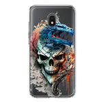 Samsung Galaxy J7 (2018) Star/Crown/Aura Fantasy Blue Dragon Dream Skull Double Layer Phone Case Cover