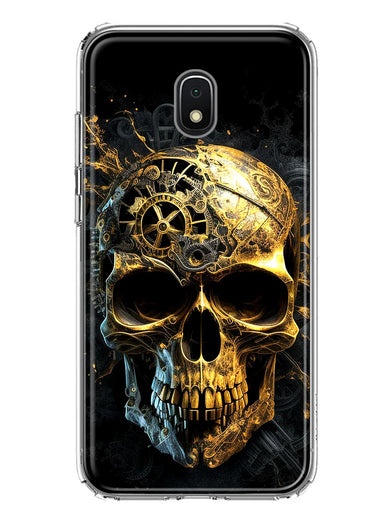 Samsung Galaxy J3 Express/Prime 3/Amp Prime 3 Steampunk Skull Science Fiction Machinery Double Layer Phone Case Cover