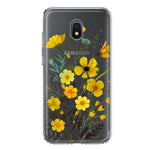 Samsung Galaxy J3 Express/Prime 3/Amp Prime 3 Yellow Summer Flowers Floral Hybrid Protective Phone Case Cover