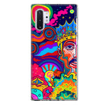Samsung Galaxy Note 10 Neon Rainbow Psychedelic Indie Hippie Indie King Hybrid Protective Phone Case Cover