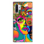 Samsung Galaxy Note 10 Neon Rainbow Psychedelic Hippie One Eye Pop Art Hybrid Protective Phone Case Cover