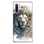 Samsung Galaxy Note 10 Abstract Lion Sculpture Hybrid Protective Phone Case Cover