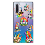 Samsung Galaxy Note 10 Colorful Neon Glow Rainbow Gnomes Painting Hybrid Protective Phone Case Cover