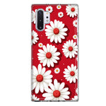 Samsung Galaxy Note 10 Cute White Red Daisies Polkadots Double Layer Phone Case Cover