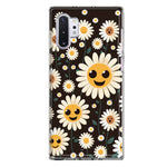 Samsung Galaxy Note 10 Cute Smiley Face White Daisies Double Layer Phone Case Cover