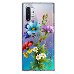 Samsung Galaxy Note 10 Purple Yellow Red Spring Flowers Floral Hybrid Protective Phone Case Cover