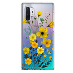 Samsung Galaxy Note 10 Plus Yellow Summer Flowers Floral Hybrid Protective Phone Case Cover