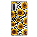 Samsung Galaxy Note 10 White Zebra Sunflowers Polkadots Double Layer Phone Case Cover