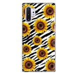 Samsung Galaxy Note 10 Plus White Zebra Sunflowers Polkadots Double Layer Phone Case Cover