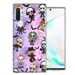 Samsung Galaxy Note 10 Classic Haunted Horror Halloween Nightmare Characters Spider Webs Design Double Layer Phone Case Cover