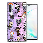 Samsung Galaxy Note 10 Plus Classic Haunted Horror Halloween Nightmare Characters Spider Webs Design Double Layer Phone Case Cover
