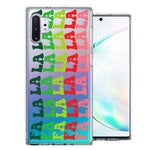 Samsung Galaxy Note 10 Deck The Halls Christmas Carol Falala Festive Lyric Vintage 70s Letters Double Layer Phone Case Cover