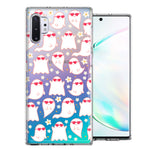 Samsung Galaxy Note 10 Plus Floating Heart Glasses Love Ghosts Vaneltines Day Cutie Daisy Double Layer Phone Case Cover