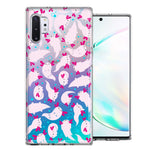 Samsung Galaxy Note 10 Pink Happy Swimming Axolotls Polka Dots Double Layer Phone Case Cover