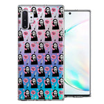 Samsung Galaxy Note 10 Plus Pink Horror Valentine Character Ghostface Boyfriend Call Me Hearts Double Layer Phone Case Cover