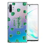 Samsung Galaxy Note 10 Plus Plant Mama Houseplant Lover Monstera Tropical Leaf Green Design Double Layer Phone Case Cover