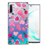 Samsung Galaxy Note 10 Plus Pretty Valentines Day Hearts Chocolate Candy Angel Flowers Double Layer Phone Case Cover