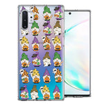 Samsung Galaxy Note 10 Spooky Halloween Gnomes Cute Characters Holiday Seasonal Pumpkins Candy Ghosts Double Layer Phone Case Cover