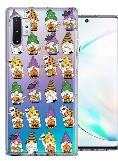Samsung Galaxy Note 10 Plus Spooky Halloween Gnomes Cute Characters Holiday Seasonal Pumpkins Candy Ghosts Double Layer Phone Case Cover