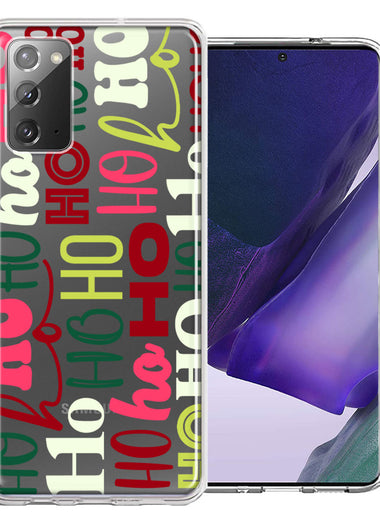 Samsung Galaxy Note 20 Christmas Santa Ho Ho Ho textagraphy Festive Holiday Double Layer Phone Case Cover