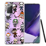 Samsung Galaxy Note 20 Classic Haunted Horror Halloween Nightmare Characters Spider Webs Design Double Layer Phone Case Cover