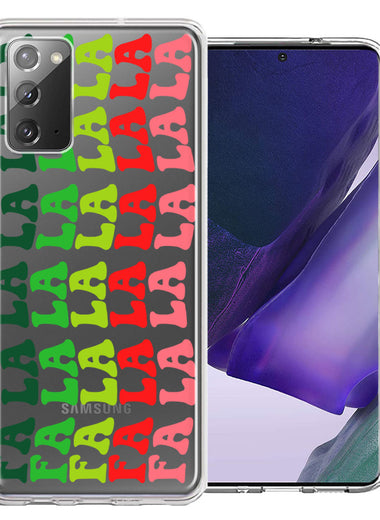 Samsung Galaxy Note 20 Deck The Halls Christmas Carol Falala Festive Lyric Vintage 70s Letters Double Layer Phone Case Cover