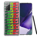 Samsung Galaxy Note 20 Deck The Halls Christmas Carol Falala Festive Lyric Vintage 70s Letters Double Layer Phone Case Cover