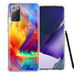 Samsung Galaxy Note 20 Colorful Feather Paint Double Layer Phone Case Cover